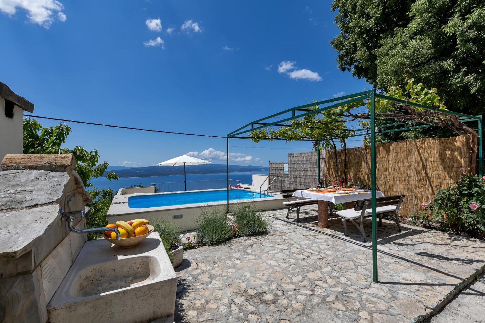 Holiday Home Marta With Heated Pool,Grill,Sea View Bast ภายนอก รูปภาพ